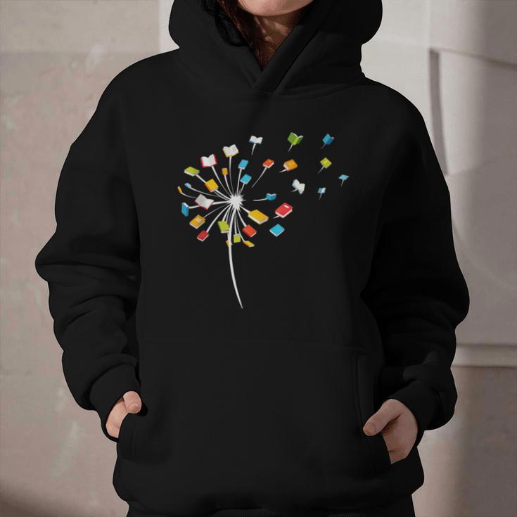 Book Dandelion Reading Lover Bookworm Bookish Librarian Read Graphic Youth Hoodie