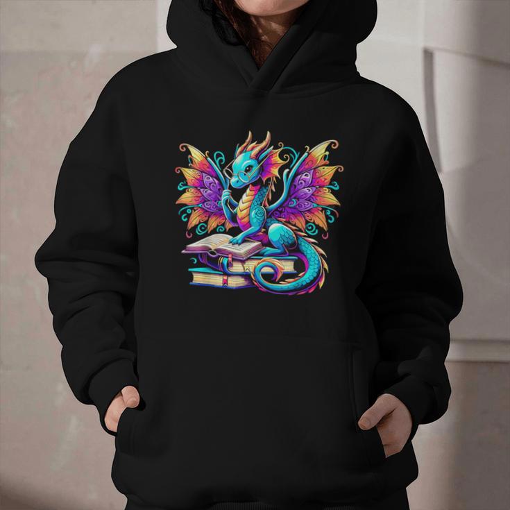 Book Dragon Reading Graphic Youth Hoodie
