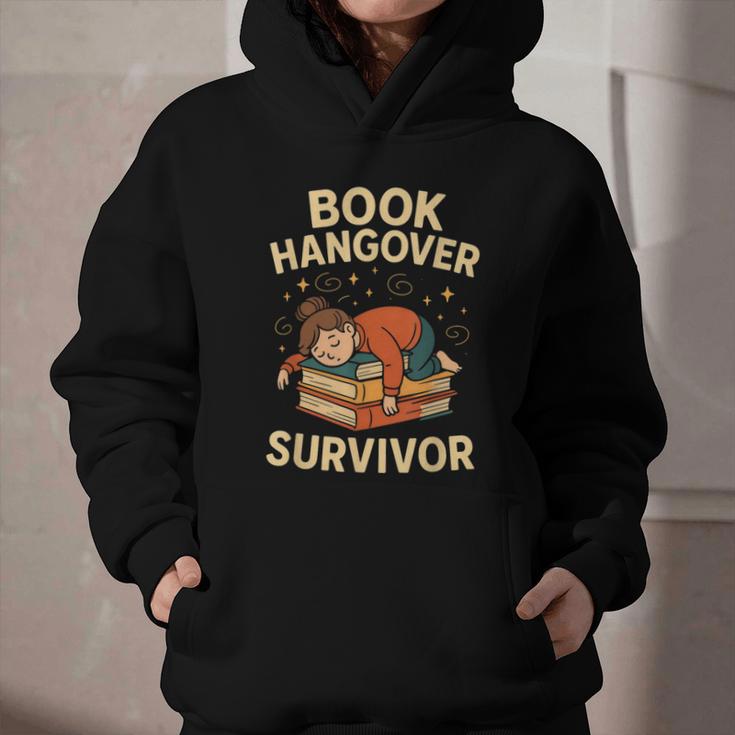 Book Hangover Survivor Reading Humor Librarian Bibliophiles Graphic Youth Hoodie