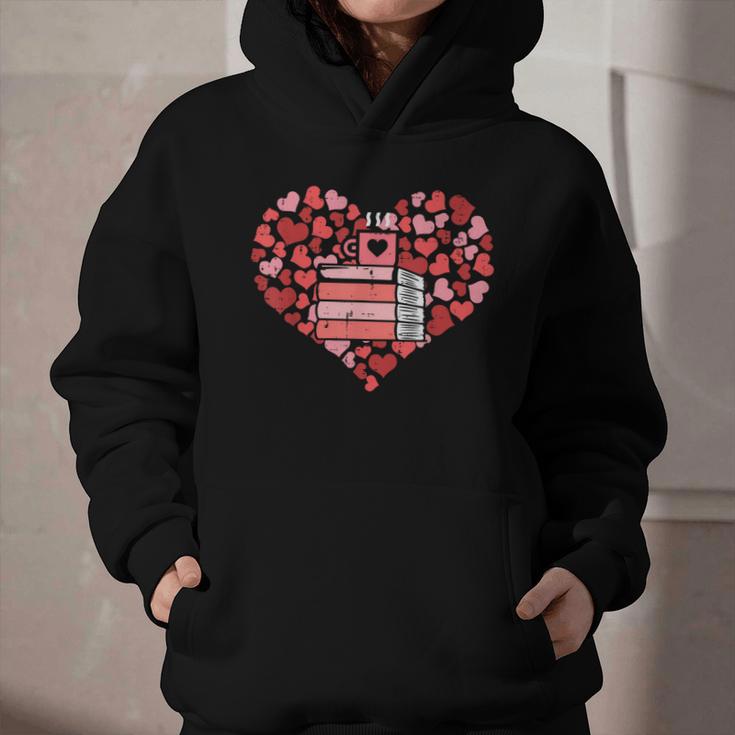 Book Heart Cute Read Book Reading Librarian Across America Graphic Youth Hoodie