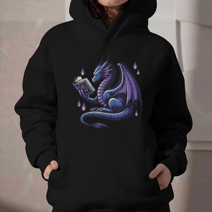 Book Lover Dragon Reading Cool Fantasy Women Girls Kids Men Graphic Youth Hoodie