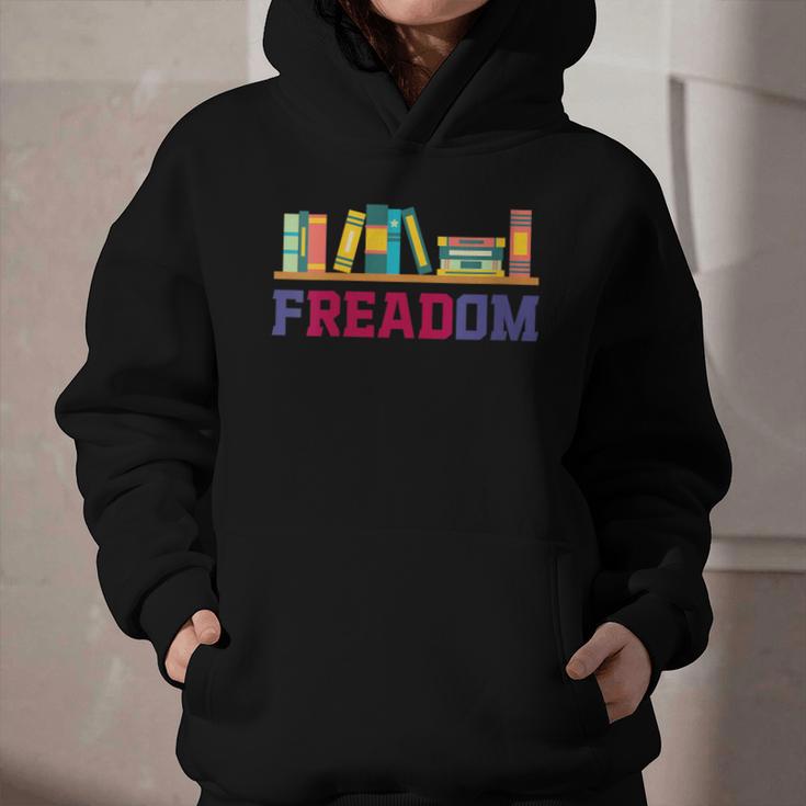 Book Lover Freedom Librarian Vintage Retro Reading Present Graphic Youth Hoodie