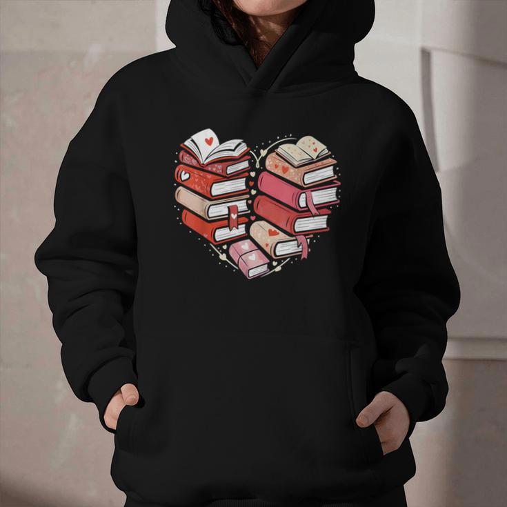 Book Lover Heart Shape Reading Librarian Valentine Men Women Graphic Youth Hoodie