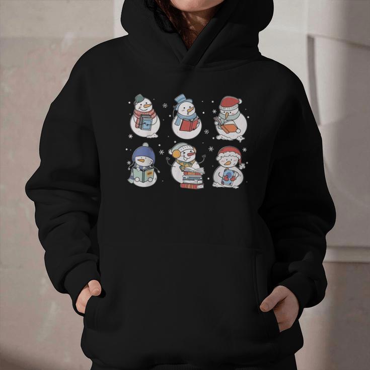 Book Lover Teacher Snowman Reading Books Christmas Winter Graphic Youth Hoodie Book Lover Teacher Snowman Reading Books Christmas Winter Graphic Youth Hoodie