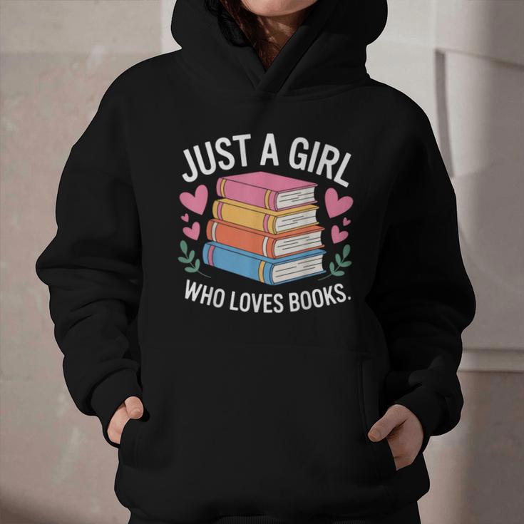 Book Nerd Just A Girl Who Loves Books Literary Enthusiast Graphic Youth Hoodie Book Nerd Just A Girl Who Loves Books Literary Enthusiast Graphic Youth Hoodie