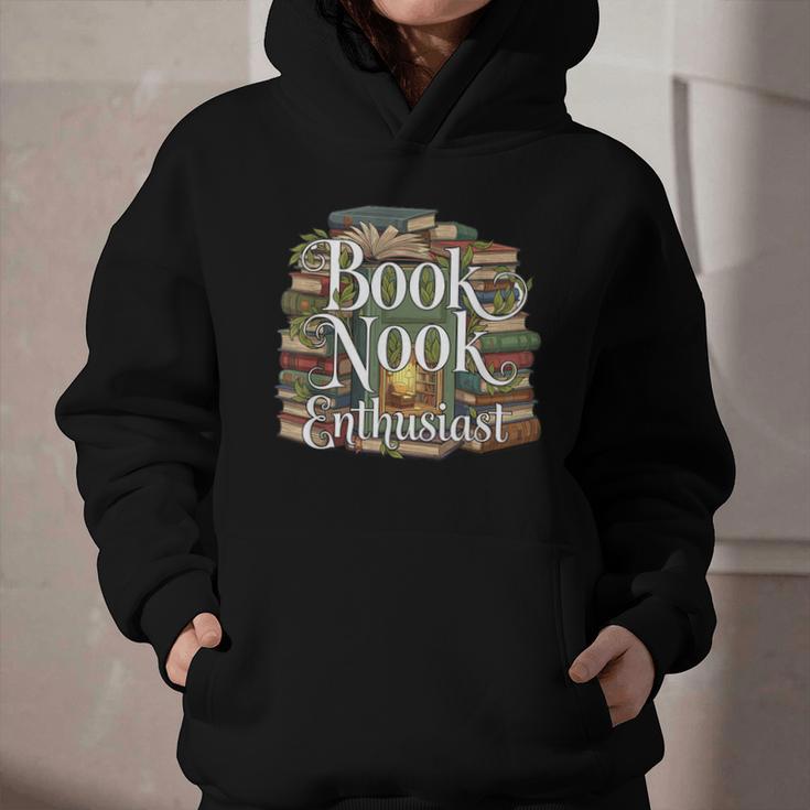 Book Nook Enthusiast Cozy Library Reader Collector Graphic Youth Hoodie