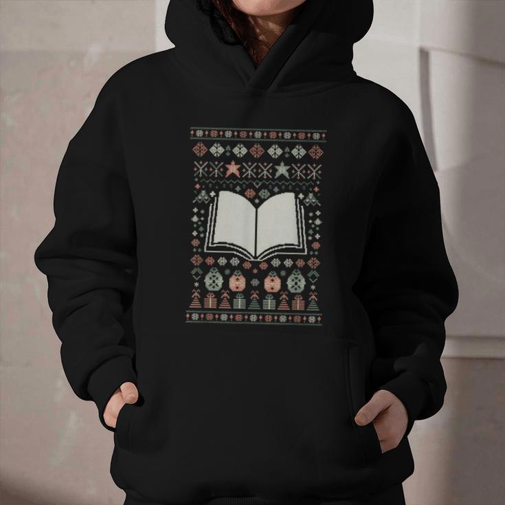 Book Reading Ugly Christmas Graphic Youth Hoodie