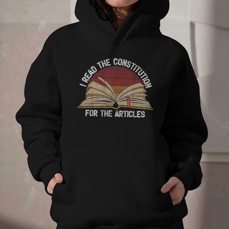 Book Vintage I Read The Constitution For The Articles Graphic Youth Hoodie