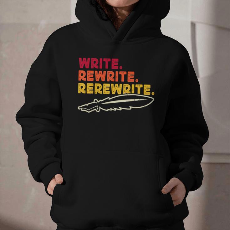 Book Writer Quote Author Journalist Rewrite Novelist Graphic Youth Hoodie