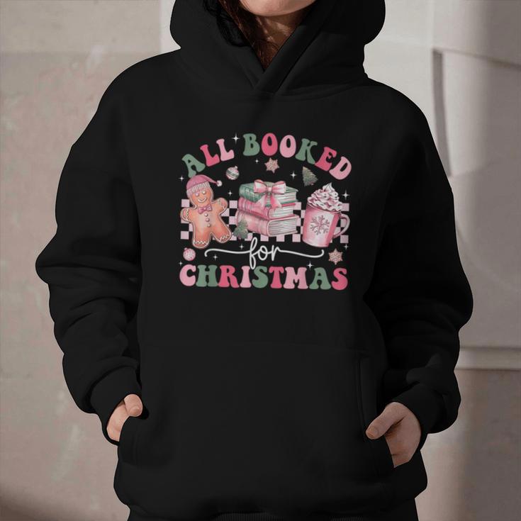 All Booked For Christmas Book Coffee Latte Gingerbread Graphic Youth Hoodie