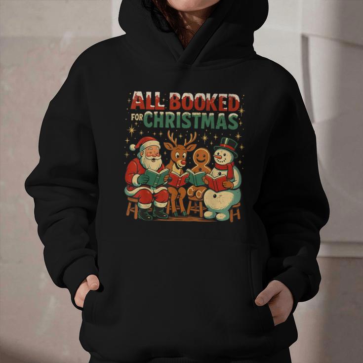 All Booked For Christmas Book Lover Graphic Youth Hoodie