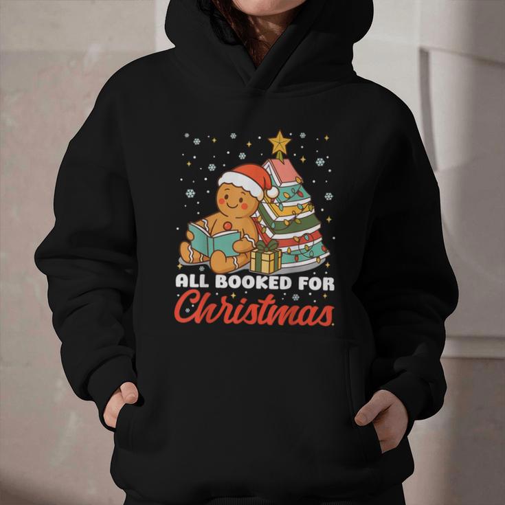 All Booked For Christmas Gingerbread Christmas Tree Book Kid Graphic Youth Hoodie