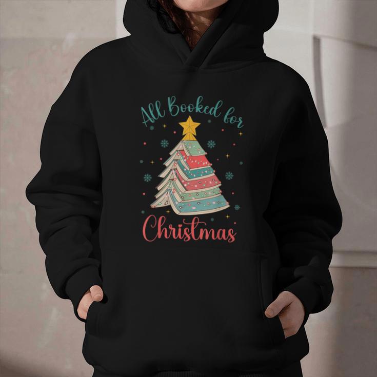 All Booked For Christmas Tree Book Bookish Christmas Graphic Youth Hoodie