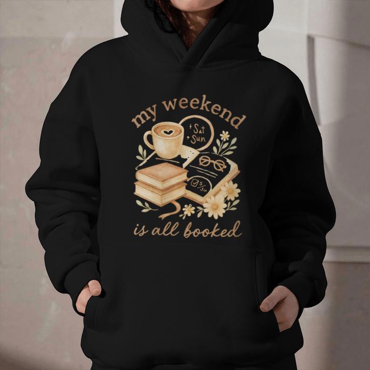 My Weekend Is All Booked Cozy Book Lover Reading Graphic Youth Hoodie