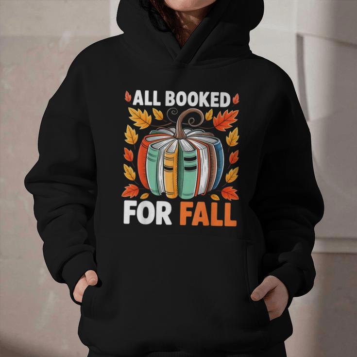 All Booked For Fall Book Pumpkin Autumn Thanksgiving Teacher Graphic Youth Hoodie