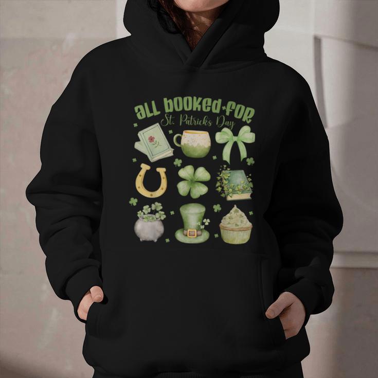 ALL Booked For St Patricks Day Bookish Leprechaun Bookworm Graphic Youth Hoodie