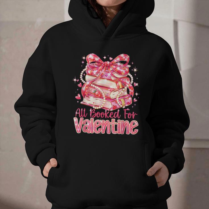 All Booked For Valentine Cute Pink Book Lover Aesthetic Graphic Youth Hoodie