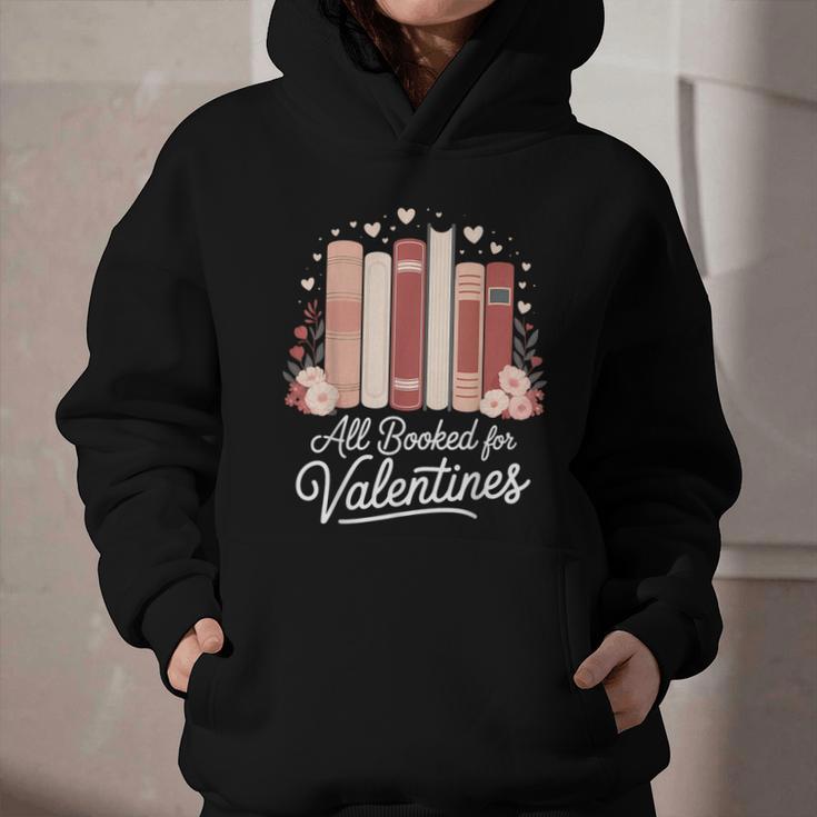 All Booked For Valentines Book Lovers Hearts Graphic Youth Hoodie