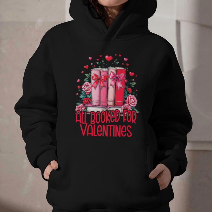 All Booked For Valentines Book Lovers Teacher Valentines Graphic Youth Hoodie