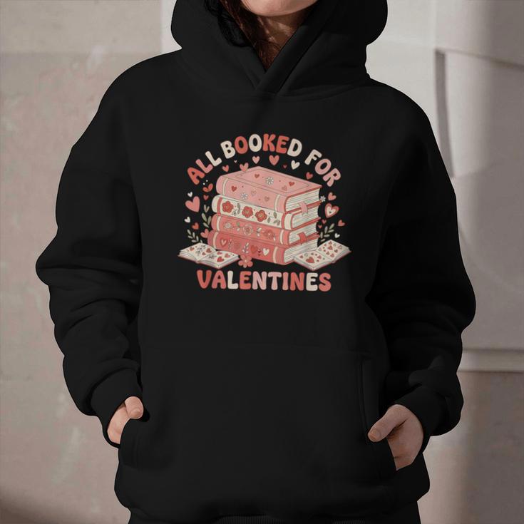 All Booked For Valentine’s Day Readers Teachers Bookworms Graphic Youth Hoodie