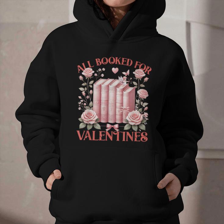 All Booked For Valentines Shirt Romantic Cupid Roses Books Graphic Youth Hoodie