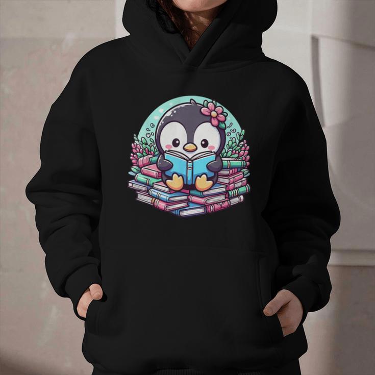 Bookish Penguin Heart A Readers Love Penguins Graphic Youth Hoodie
