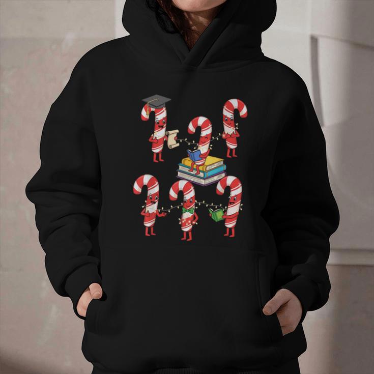 Bookmas Christmas Books Shirt Candy Cane Bookworm Graphic Youth Hoodie