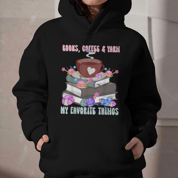 Books Coffee Yarn Lover My Favorite Things Graphic Youth Hoodie