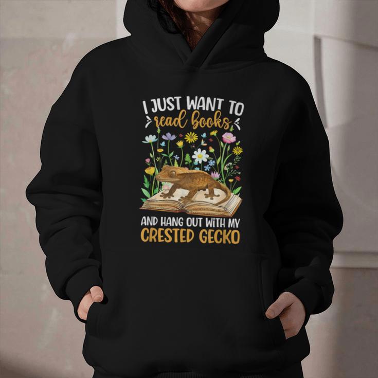 Books And Crested Gecko Owner Crestie Lover Graphic Youth Hoodie