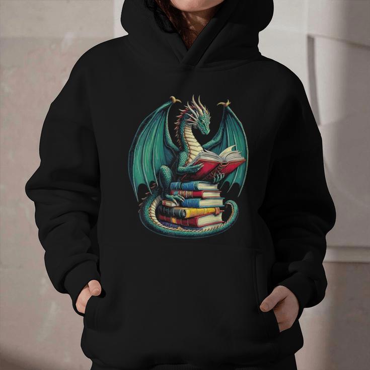 Books Dragon Reading Book Lover Graphic Youth Hoodie Books Dragon Reading Book Lover Graphic Youth Hoodie