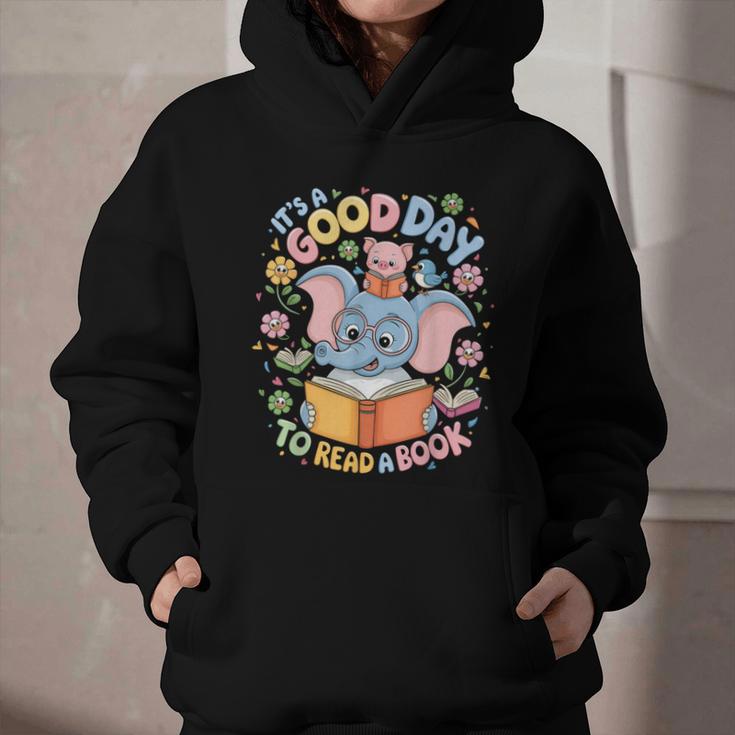 Books Lovers Kids Women Men It's A Good Day To Read A Book Graphic Youth Hoodie
