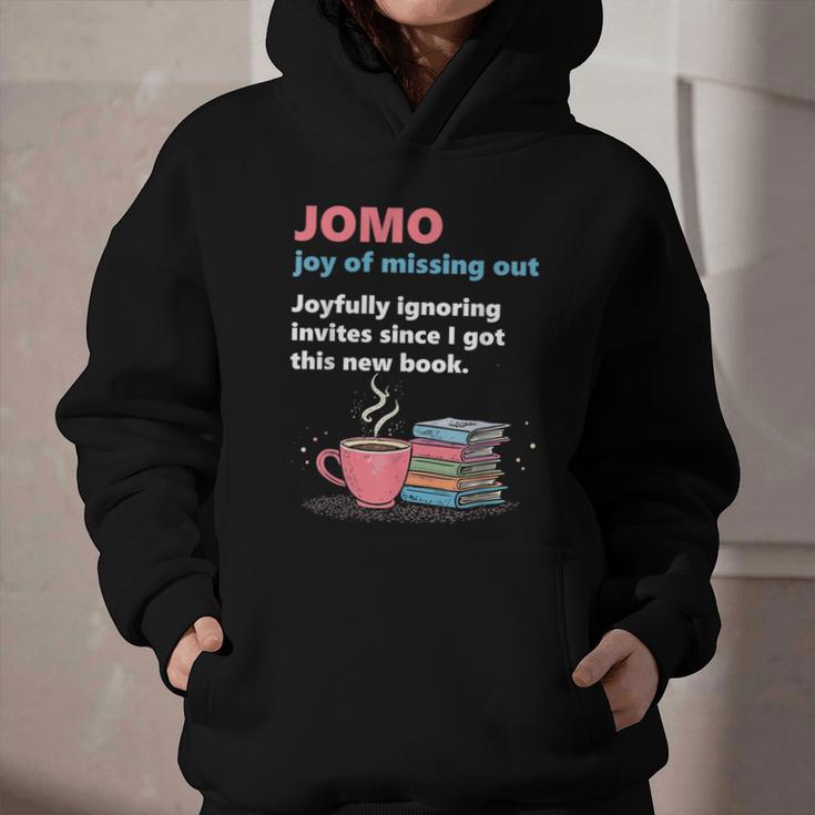 Books Saying JOMO Joy Of Missing Out For Bookworms Graphic Youth Hoodie