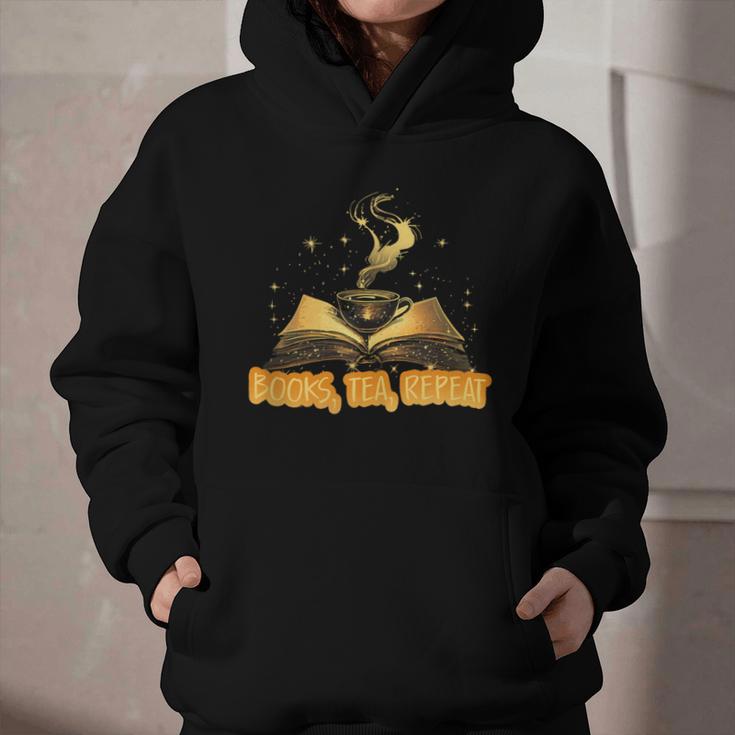 Books Tea Repeat Graphic Youth Hoodie