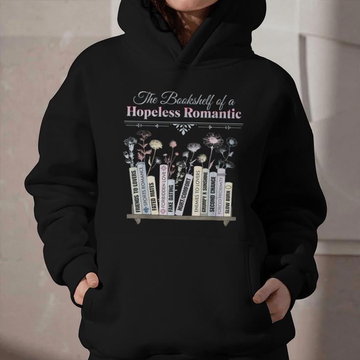 The Bookshelf Of a Hopeless Romantic Rom-Com Reading Bookish Graphic Youth Hoodie