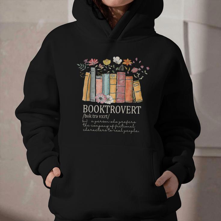 Booktrovert Cozy Book Lover Book Nerd Literary Humor Graphic Youth Hoodie