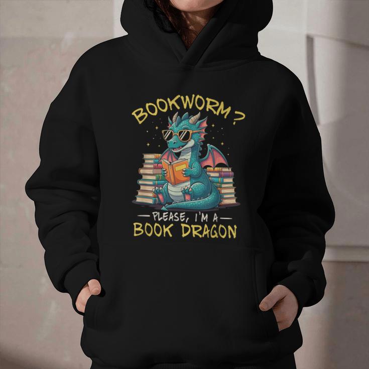 Bookworm I'm A Book Dragon Reading Books Bookish Book Lover Graphic Youth Hoodie