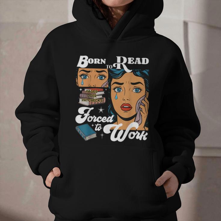 Born-To Read Forced To Work Reading Book Lover Graphic Youth Hoodie
