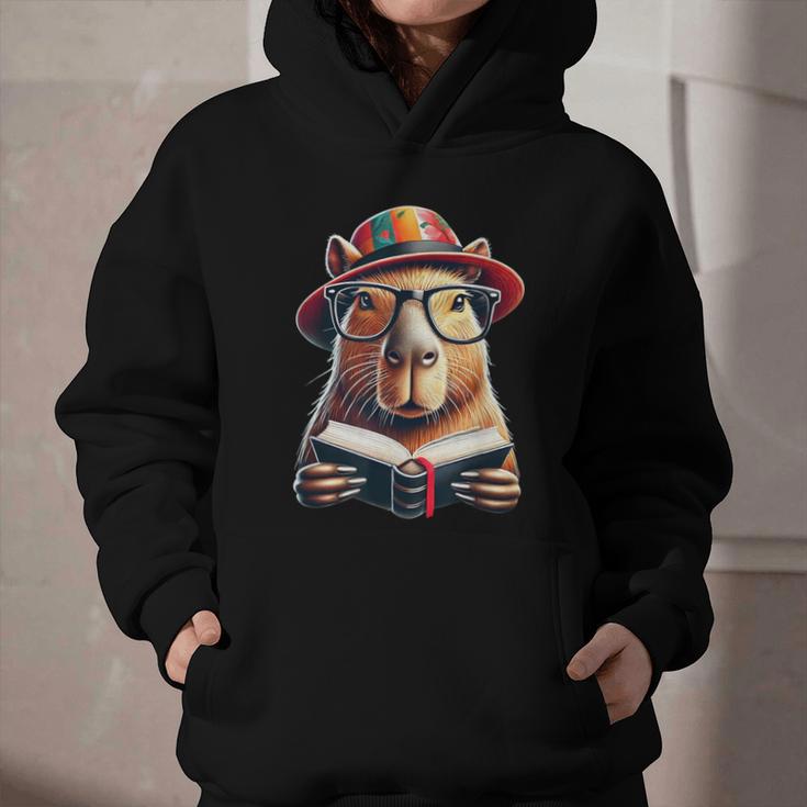 Capybara Bookworm Rodent Reading a Book Graphic Youth Hoodie Capybara Bookworm Rodent Reading a Book Graphic Youth Hoodie