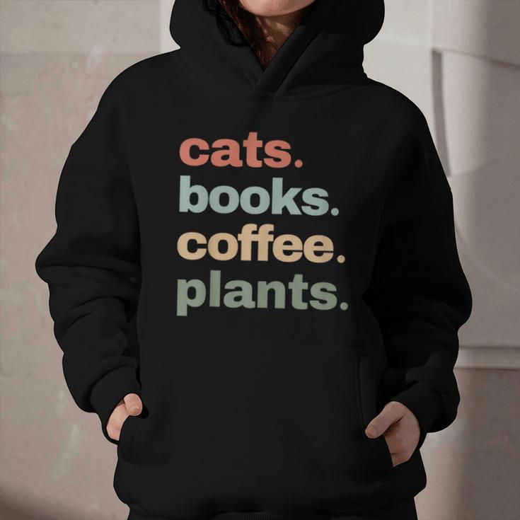 Cats Books Coffee Plants Gardening Mama Mom Mothers Graphic Youth Hoodie