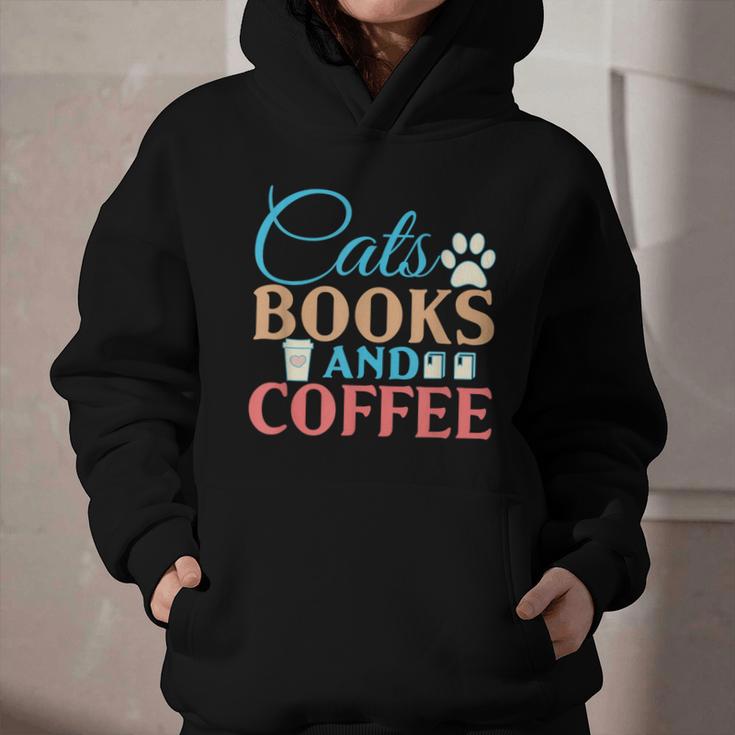 Cats Books And Coffee Graphic Youth Hoodie Cats Books And Coffee Graphic Youth Hoodie