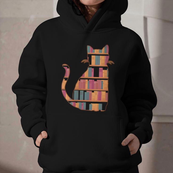 Cats Reading Books Librarian Library Readers Graphic Youth Hoodie