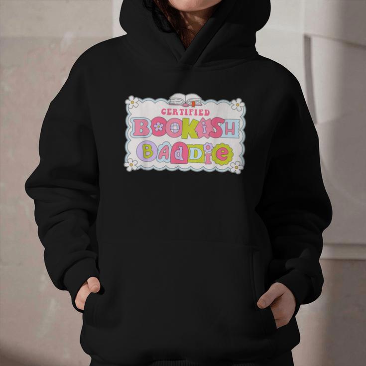 Certified Bookish Baddie Cute Book Lover Graphic Youth Hoodie