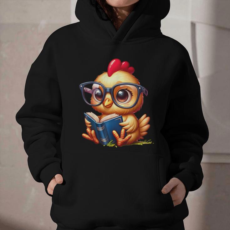 Chicken Reading a Book Farm Animal Chick Graphic Youth Hoodie Chicken Reading a Book Farm Animal Chick Graphic Youth Hoodie