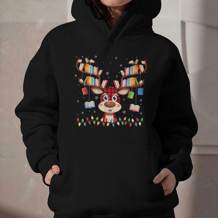 Christmas Librarian Reindeer Matching Book Lover Graphic Youth Hoodie Christmas Librarian Reindeer Matching Book Lover Graphic Youth Hoodie