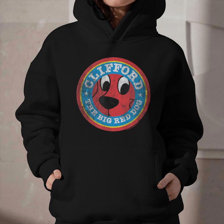 Clifford The Big Red Dog Round Distressed Logo Kids Books Graphic Youth Hoodie