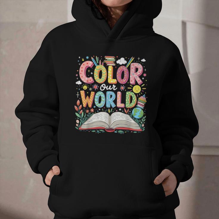 Color Our World Book Reading Program 2026 Summer Graphic Youth Hoodie