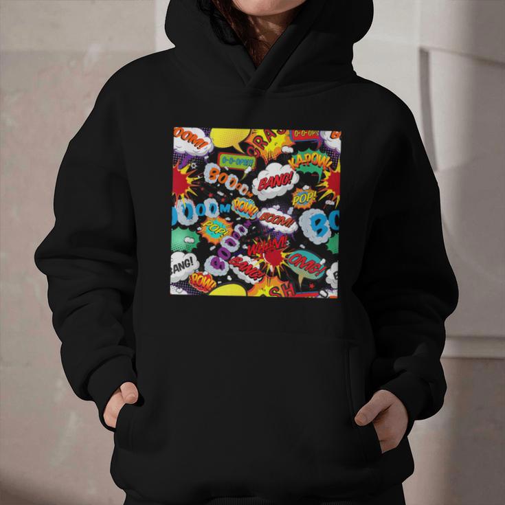 Comic Book Pop Art Modern Fun Graphic Youth Hoodie