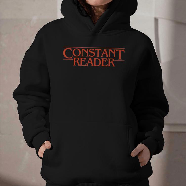 Constant Reader Fan Of Horror Suspense Books Bibliophile Graphic Youth Hoodie