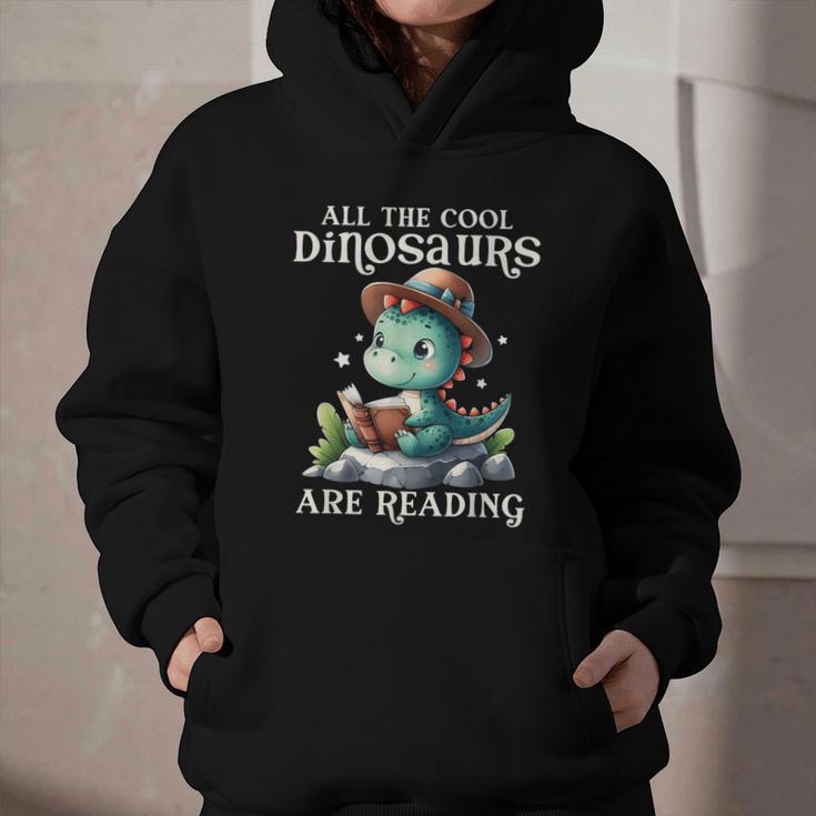 All The Cool Dinosaurs Are Reading Book Reader T-Rex Kawaii Graphic Youth Hoodie All The Cool Dinosaurs Are Reading Book Reader T-Rex Kawaii Graphic Youth Hoodie