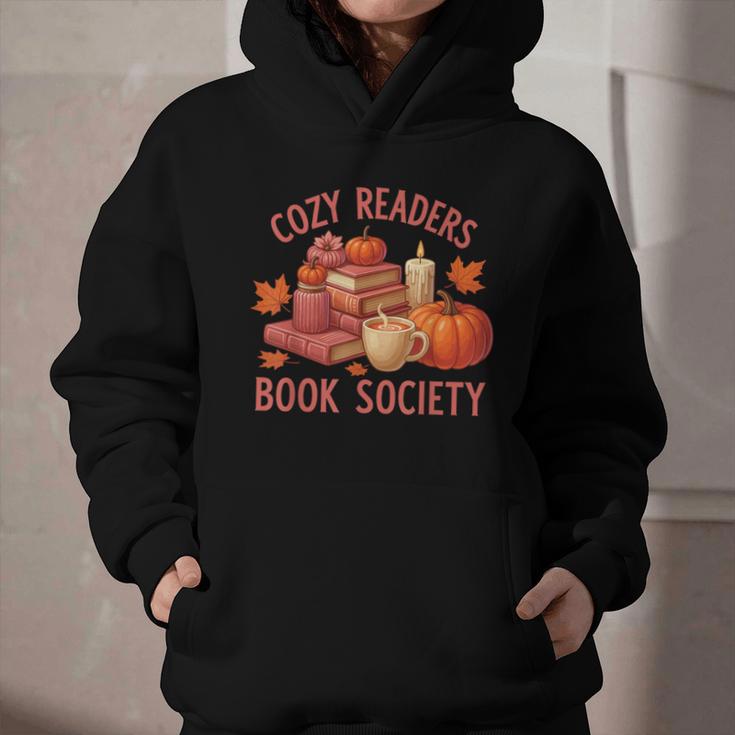 Cozy Readers Book Society Teacher Reading Floral Pumpkin Tee Graphic Youth Hoodie